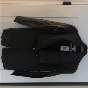 Michael Kors Leather Sleeve Cardigan *NWT